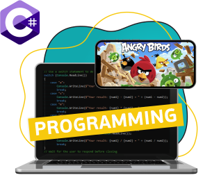 Программирование на C#. Удивительный мир 2D-игр - Школа программирования для детей, компьютерные курсы для школьников, начинающих и подростков - KIBERone г. Лангепас